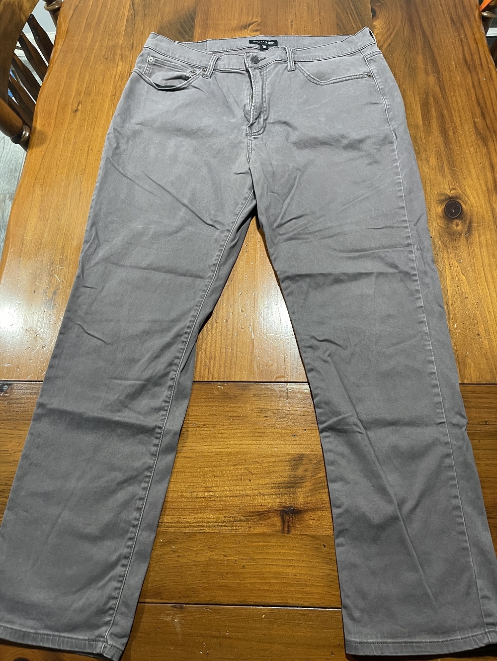 Lucky Brand Men Classic Casual Grey Stretch Slim Straight Leg Pants Size 38 X 32